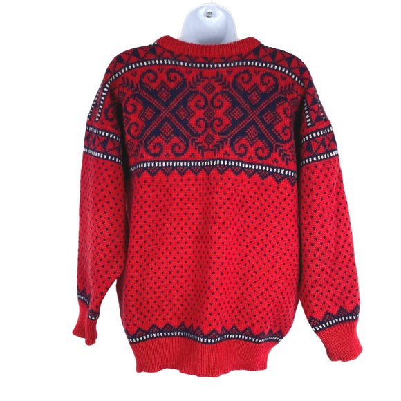 Dale Of Norway Womens Sweater Medium Wool Fair Isle Ski Crewneck Nordic FS-1109 - Picture 4 of 6
